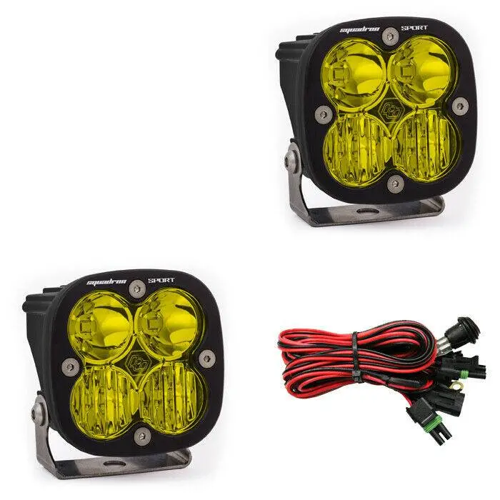 Baja Designs Squadron Sport Driving/Combo Amber Led Lights Pair 3150 Lumens Each 1