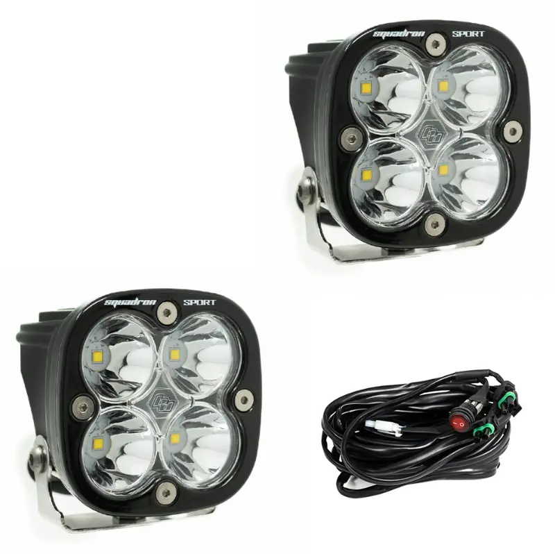 Baja Designs Squadron Sport Led Factory Amber Spot Light Pod Pair - Universal 2