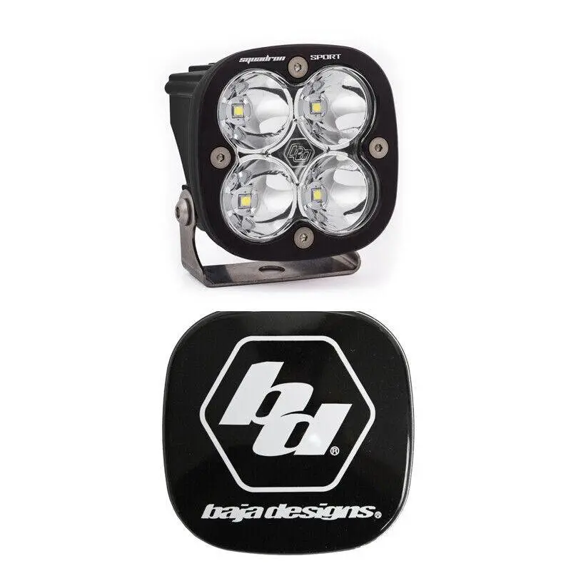 Baja Designs Squadron Sport Led Spot Light Kit & Rock Guard Black 1