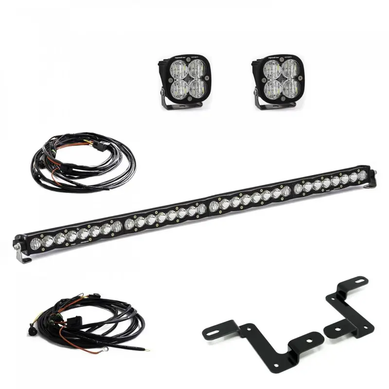 Baja Designs Squadron Sport/S8 40" A-Pillar/Cowl Mount Light Kit For 18-25 Jeep Wrangler / 20-25 Gladiator 1