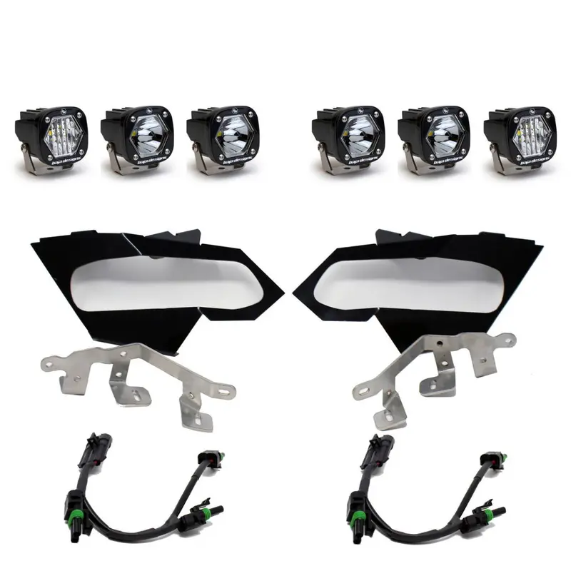 Baja Designs Triple S1 14,250 Lumen Headlight Kit For 2017-2024 Can-Am Maverick X3 1