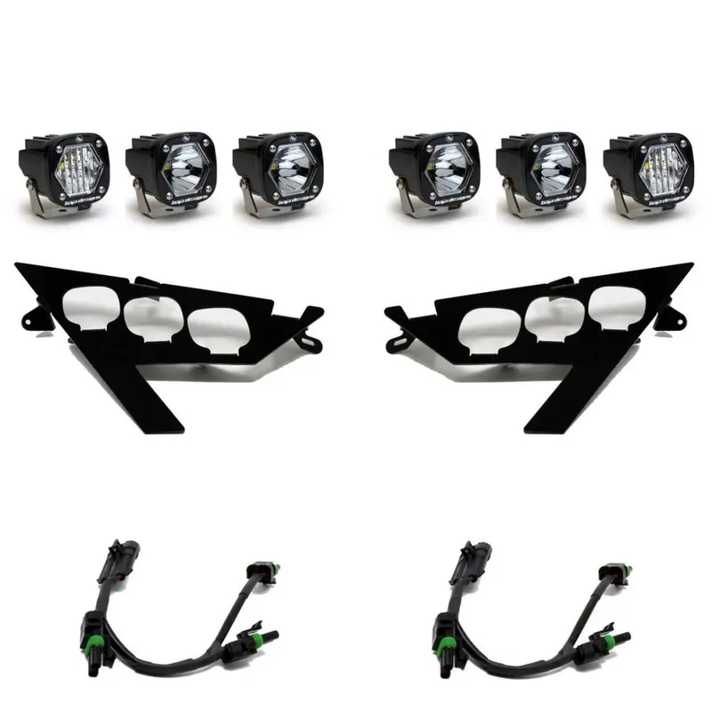 Baja Designs Triple S1 Laser Led Headlight Kit For 2020 Polaris Rzr Pro Xp/ Pro R 1