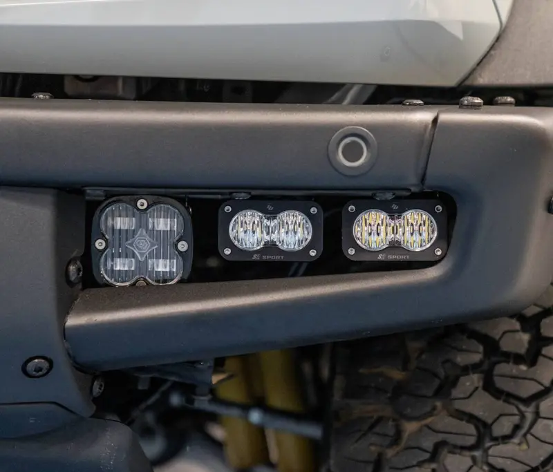 Baja Designs Upfitter Sae Squadron Clear & S2 Fog Led Light Kit With Brackets For 21+ Ford Bronco W/ Steel Bumper 2