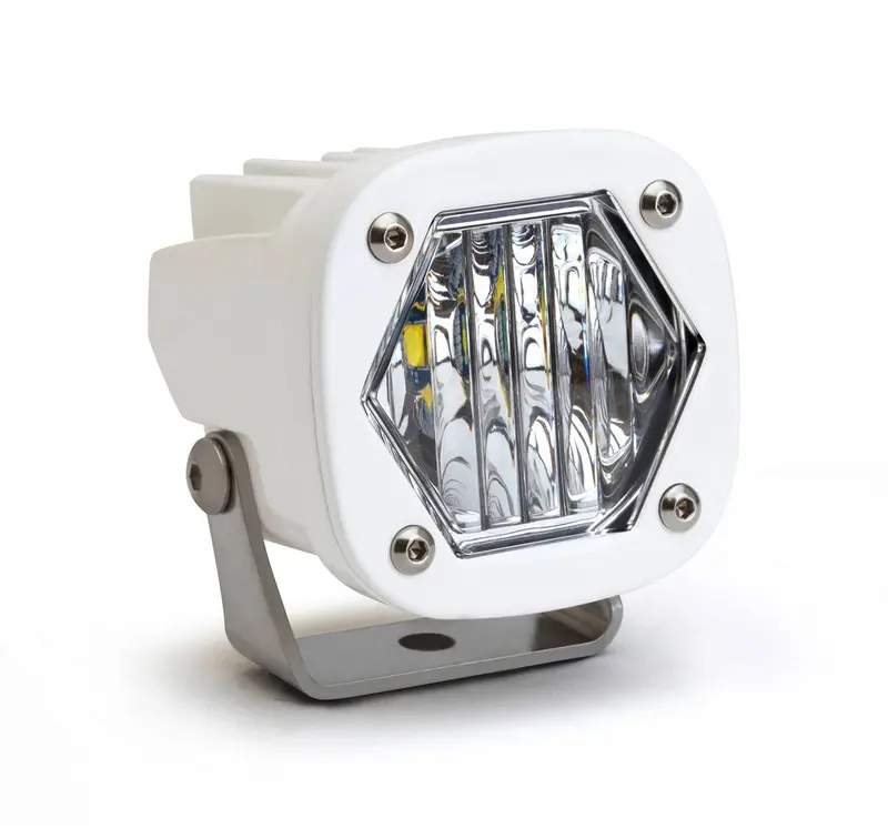 Baja Designs White S1 Wide Cornering Clear Lens Led Light W/ Mounting Bracket 1