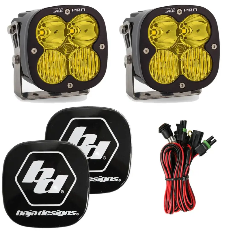 Baja Designs Xl Pro 5000K Amber Driving/Combo Led Light Pods With Rock Guards 1