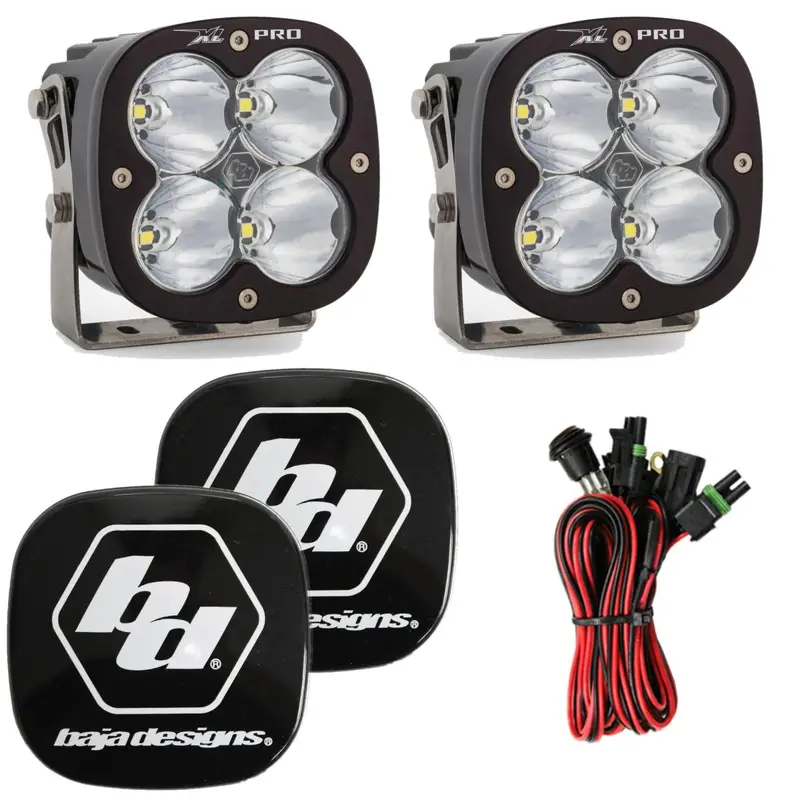 Baja Designs Xl Pro 5000K Clear Spot Beam Led Light Pods With Rock Guards 1