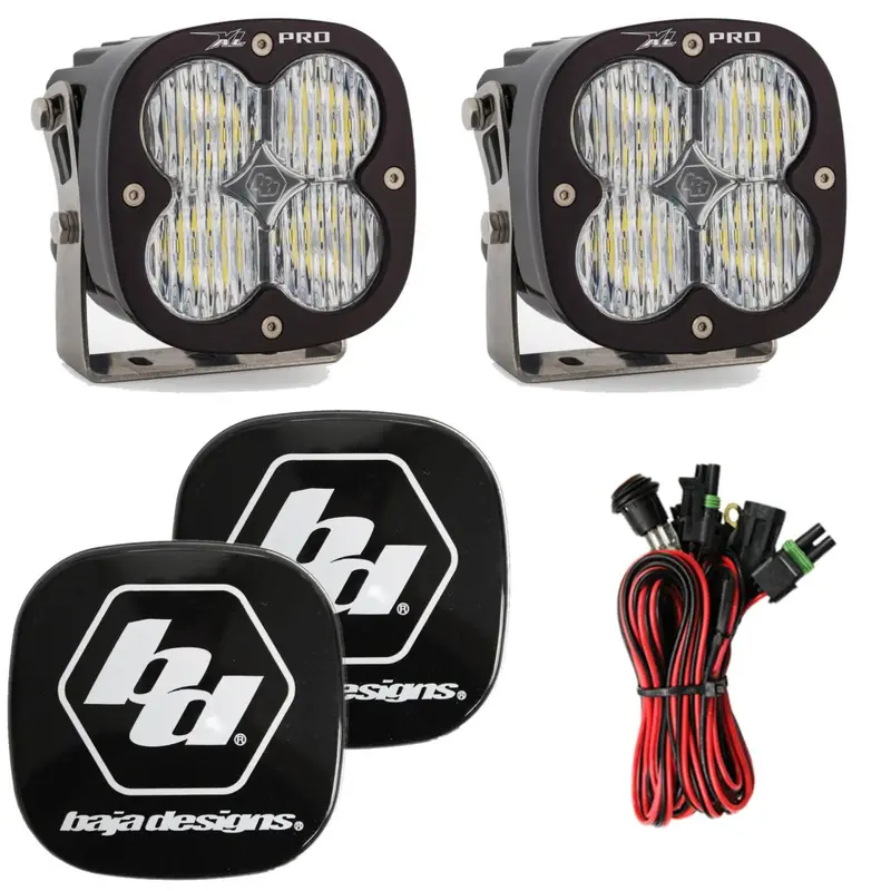 Baja Designs Xl Pro 5000K Clear Wide Cornering Led Light Pods With Rock Guards 1