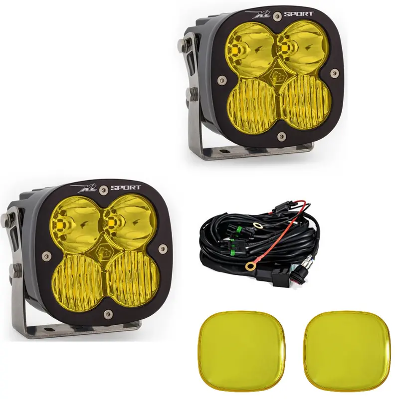 Baja Designs Xl Pro Driving/Combo Amber Light Pod Kit W/ Wiring & Rock Guards 1