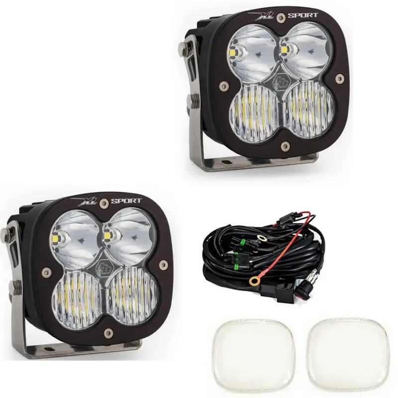 Baja Designs Xl Pro Led Driving/Combo Light Pod Kit W/ Wiring & Rock Guards 1