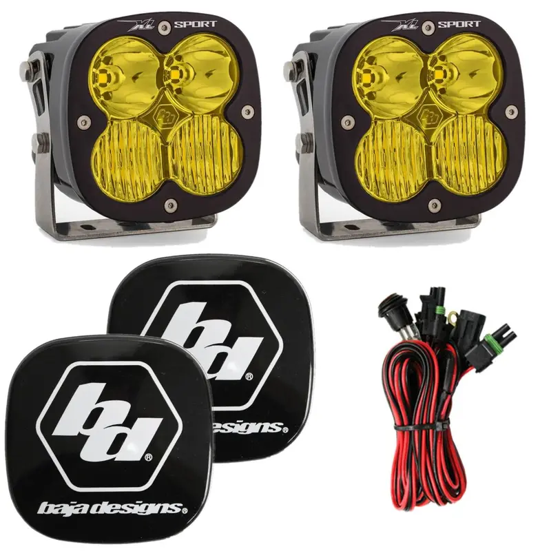 Baja Designs Xl Sport 5000K Amber Driving/Combo Led Light Pods With Rock Guards 1