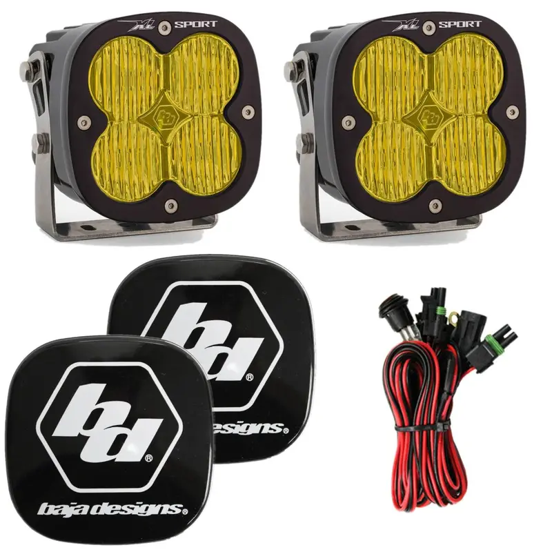 Baja Designs Xl Sport 5000K Amber Wide Cornering Led Light Pods With Rock Guards 1