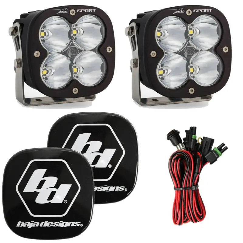 Baja Designs Xl Sport 5000K Clear Spot Beam Led Light Pods With Rock Guards 1
