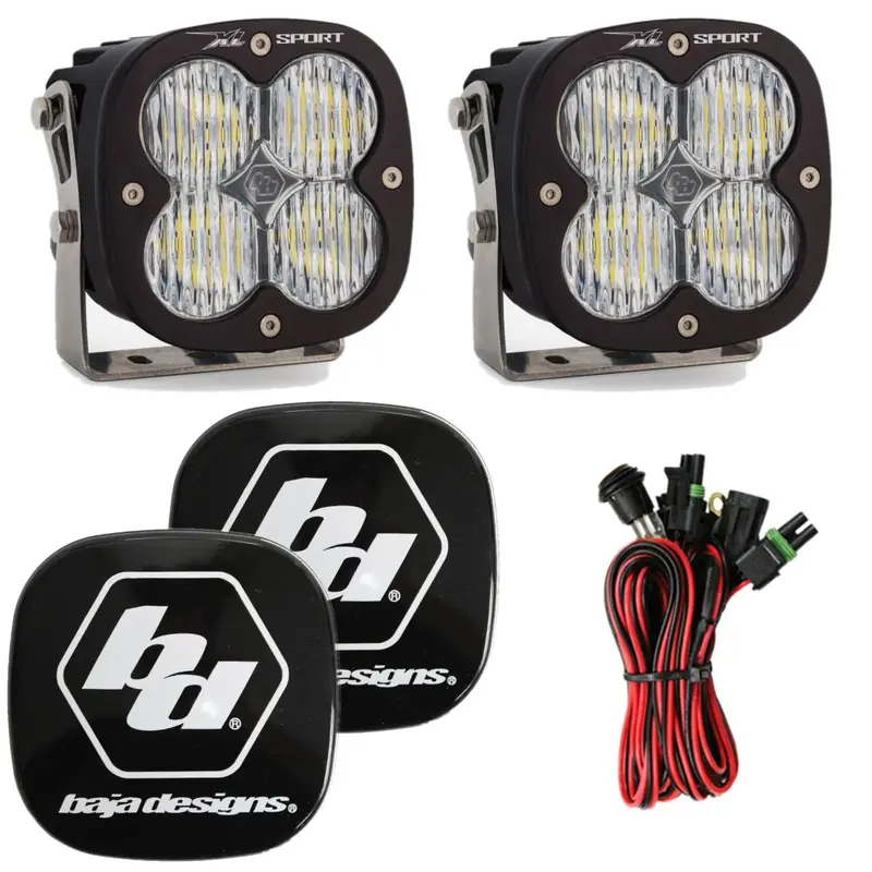 Baja Designs Xl Sport 5000K Clear Wide Cornering Led Light Pods With Rock Guards 1