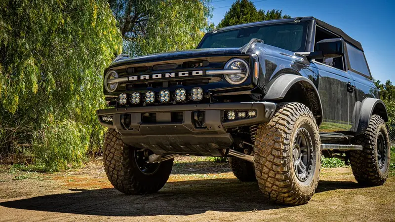 Baja Designs Xl Sport Linkable Led Light Kit W/ Upfitter Switch For 2021-2026 Ford Bronco W/ Steel Bumper 2