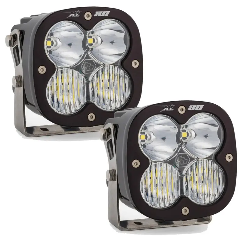 Baja Designs Xl80 5000K Clear Driving/Combo Led Light Pods With Rock Guards 2
