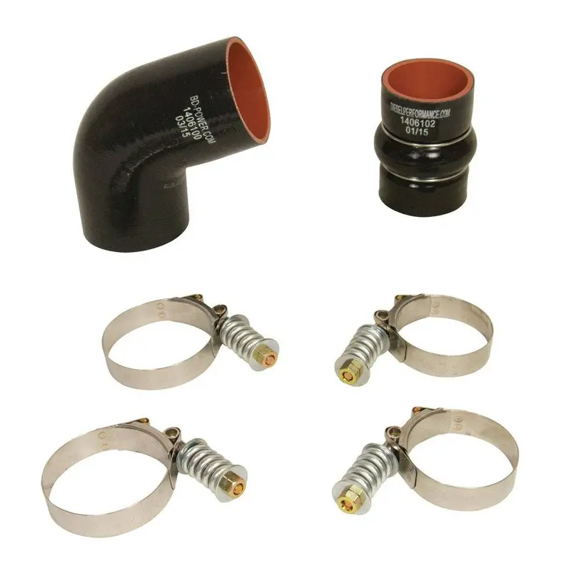 Bd-Power Hot Side Intercooler Hose & Clamp Kit For 06-10 6.6L Duramax 1