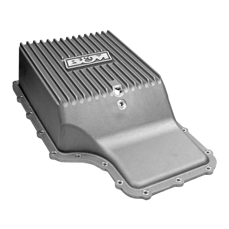 B&M Hi-Tek Deep 6R140 Transmission Pan - Natural For 11-21 6.7 Powerstroke 1