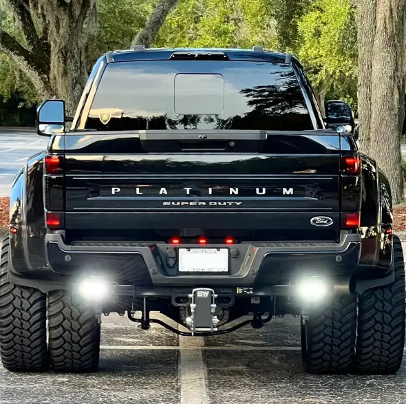 Bmc Lights 2017-2024 Ford Super Duty Hitch Bar Lighting Kit - Rigid Midnight W/ Standard End Cap 1