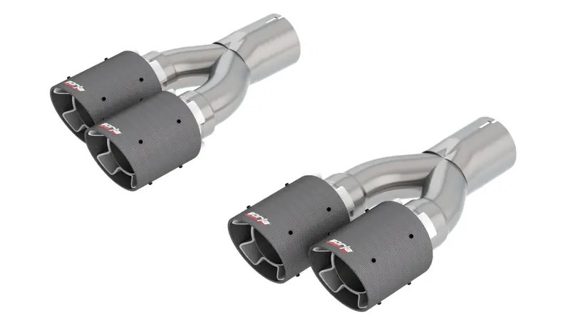 Borla 4" Carbon Dual Exhaust Tip Kit For 18-21 Jeep Grand Cherokee Trackhawk 6.2L 1