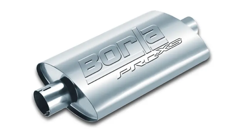 Borla Pro-Xs Oval 2.5'' Inlet/Outlet Center/Center Notched Muffler Universal 1
