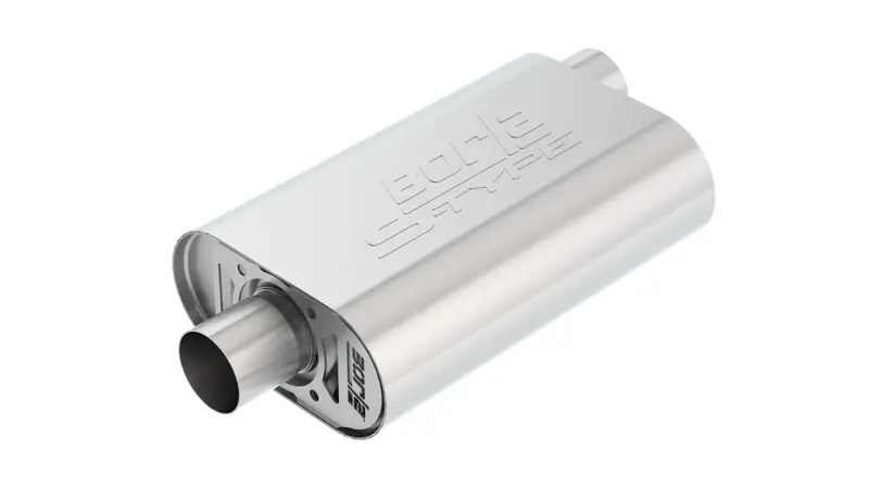 Borla S-Type Cratemuffler 3'' Offset Inlet /Center For Chevy Sbc 350/383/406 1