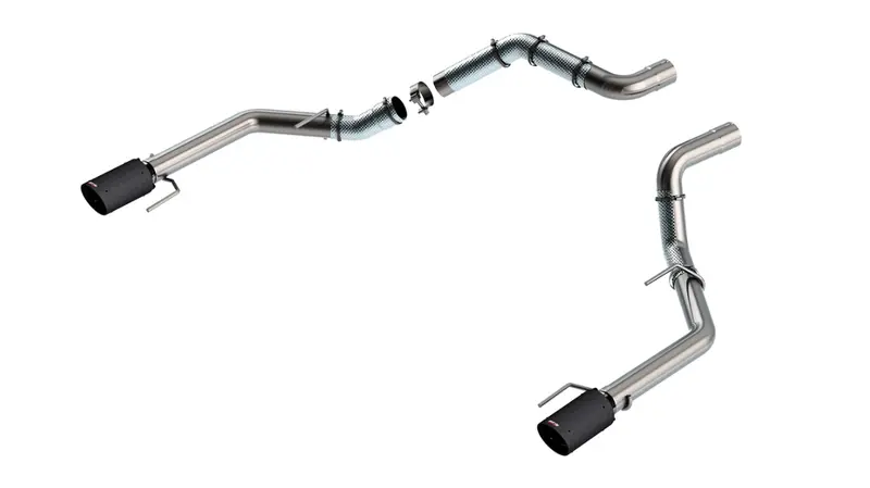 Borla Tail Pipes 4.5" Carbon Fiber Tips For 21-25 Ford F-150 Raptor R 3.5L/5.2L 1