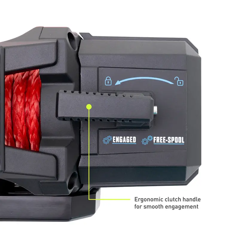 Borne Off-Road 12K Winch - Red Synthetic Rope - Bnwn-12-Srd 1