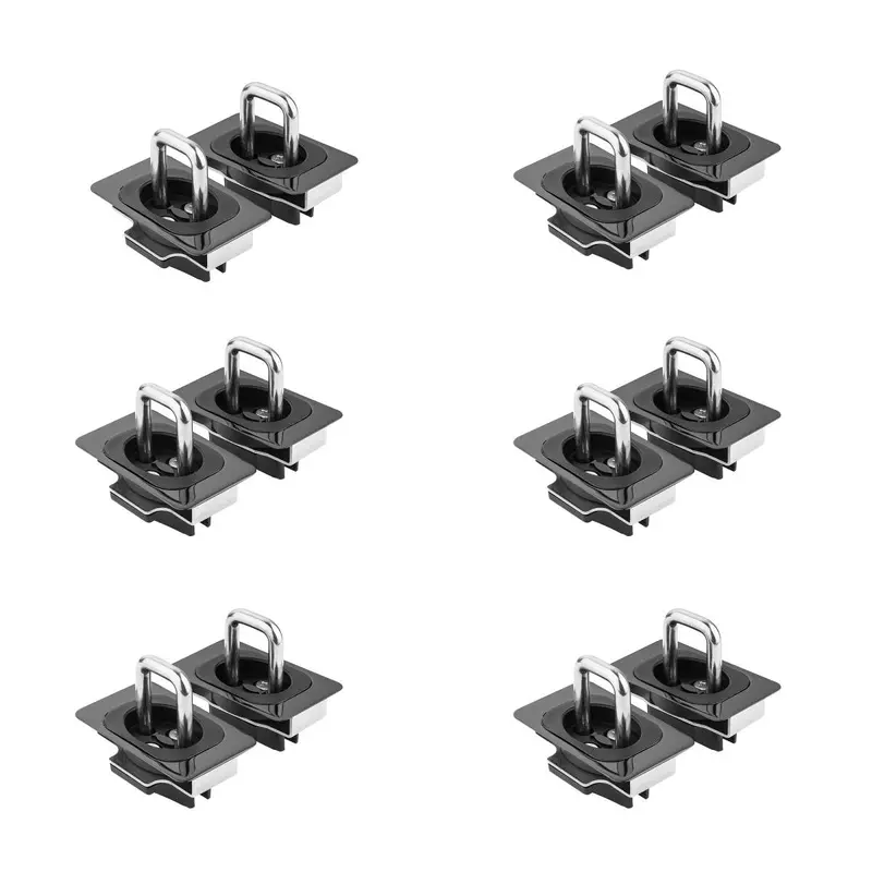 Bullring Gunmetal Flush Fit Retractable Tie-Down Anchors For 2014-2021 Chevy/Gmc 1