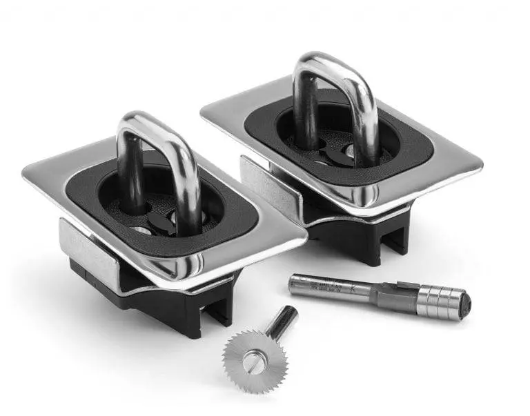 Bullring Ss Flush Fit Retractable Tie Down Anchors For 1995-2022 Dodge Ram 2500/3500 / 14-19 Toyota Tundra 1