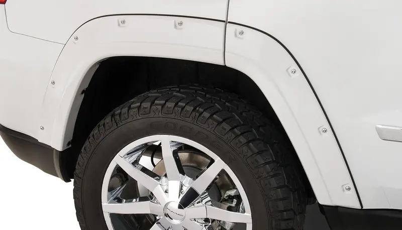 Bushwacker 10076-02 Black Pocket/Rivet Style Smooth Finish Rear Fender Flares For 2011-2016 Jeep Grand Cherokee (Excludes Srt8) 1