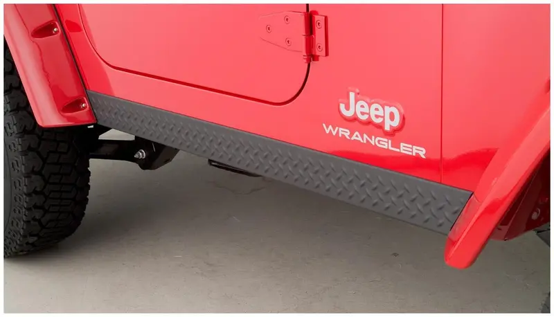 Bushwacker 14002 Black Trail Armor Side Rocker Panels For 1997-2006 Jeep Wrangler 2-Door, Pair 2