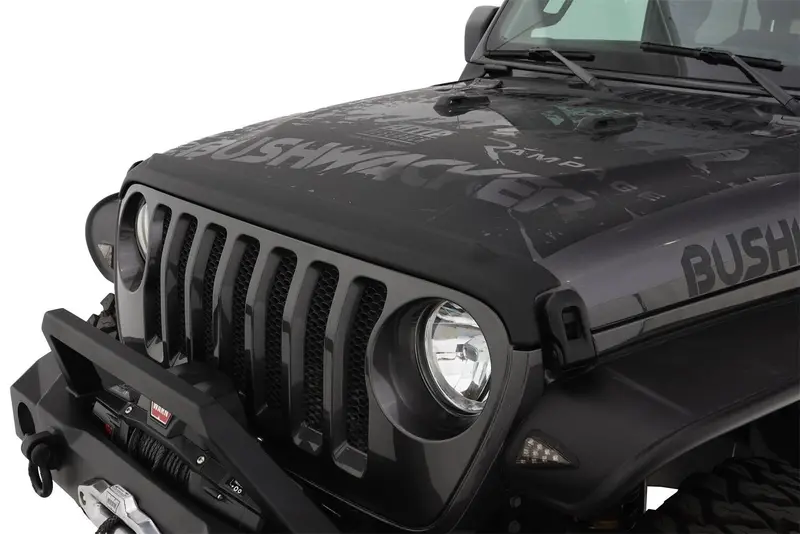 Bushwacker 14093 Trail Armor Hood Stone Guard Black Textured Finish, 1-Piece For 2018-2026 Jeep Wrangler Jl, 2 And 4-Door 1