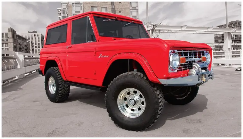 Bushwacker 20001-07 Black Cutout Style Textured Finish Front Fender For 1966-1977 Ford Bronco 1