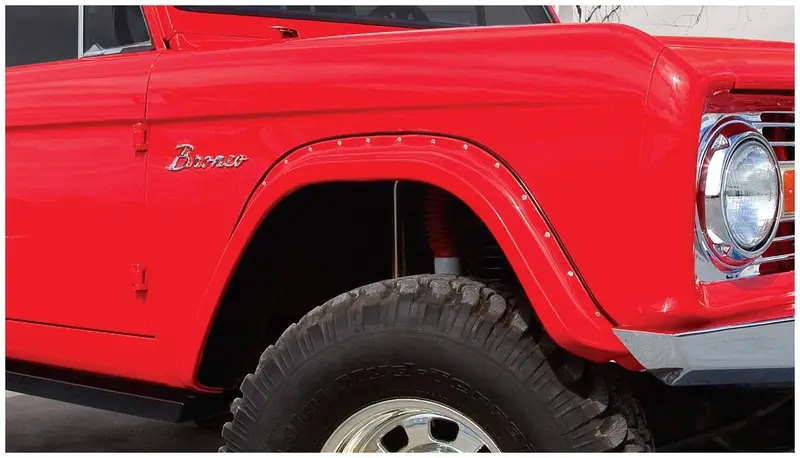 Bushwacker 20001-07 Black Cutout Style Textured Finish Front Fender For 1966-1977 Ford Bronco 2