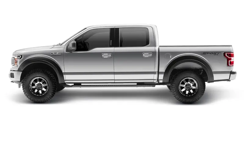 Bushwacker 20061-02 Black Extend-A-Fender Style Smooth Finish Front Fender Flares For 2018-2020 Ford F-150 2