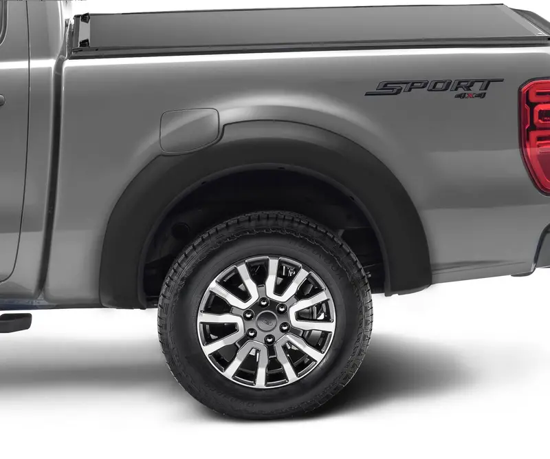 Bushwacker 20116-02 Black Extend-A-Fender Style Smooth Finish Rear Fender Flares For 2019-2023 Ford Ranger 1