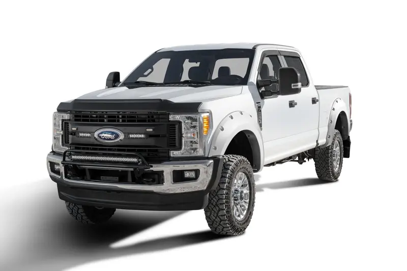 Bushwacker 20942-12 Pocket/Rivet Style Color Matched Oxford White 4-Piece Fender Flare Set For 2017-2022 Ford F-250/F-350 Super Duty 1