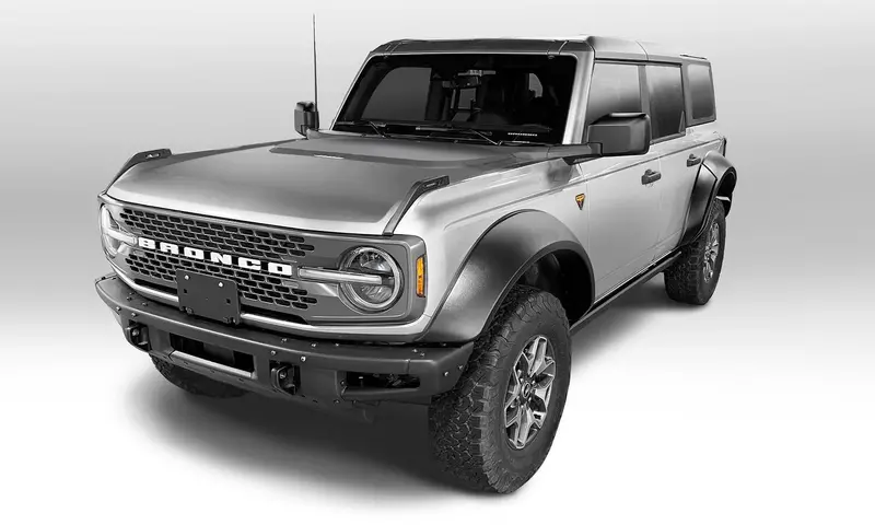 Bushwacker 20961-02 Black Extend-A-Fender Style Smooth Finish 4-Piece Fender Flare Set For 2021-2026 Ford Bronco, 4-Dr 1