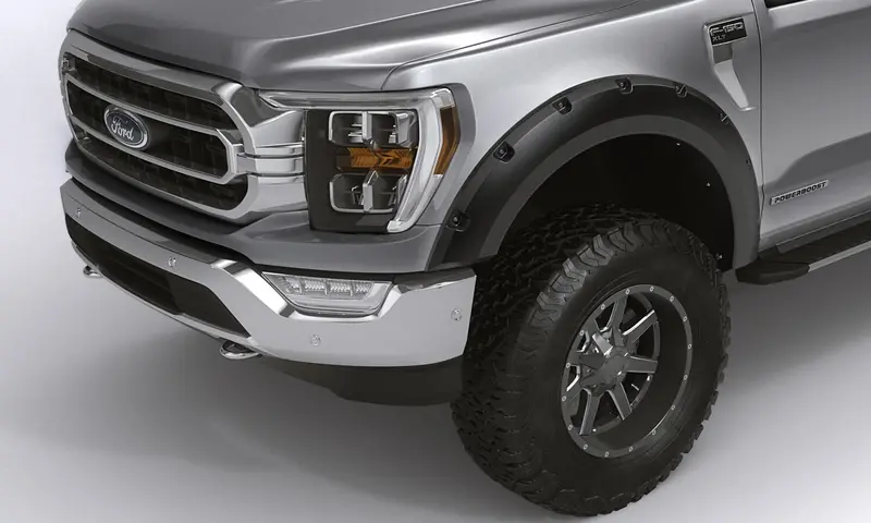 Bushwacker 28135-08 Black Forge Pocket/Rivet Textured Finish 4-Pc Fender Flare Set For 19-22 Ford Ranger 6 Ft. Bed 2