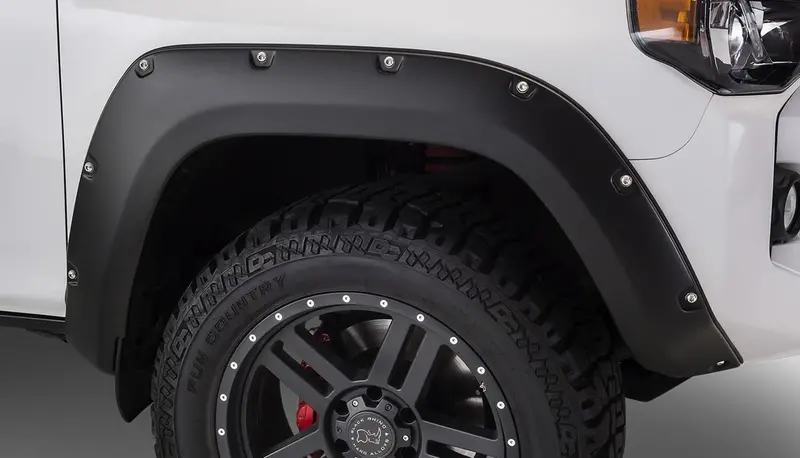 Bushwacker 30045-02 Black Pocket/Rivet Style Smooth Finish Front Fender Flares For 2014-2022 Toyota 4Runner (Excludes Limited) 1