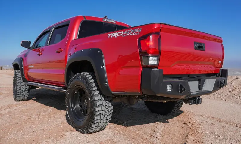 Bushwacker 30054-02 Black Pocket/Rivet Style Smooth Finish Rear Fender Flares For 22-26 Toyota Tundra 2