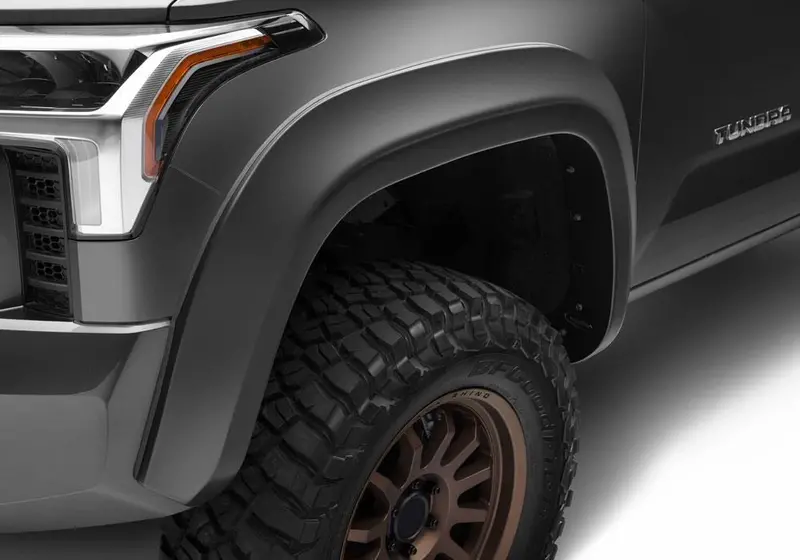 Bushwacker 30055-02 Black Extend-A-Fender Style Smooth Finish Front Fender Flares For 22-26 Toyota Tundra 1