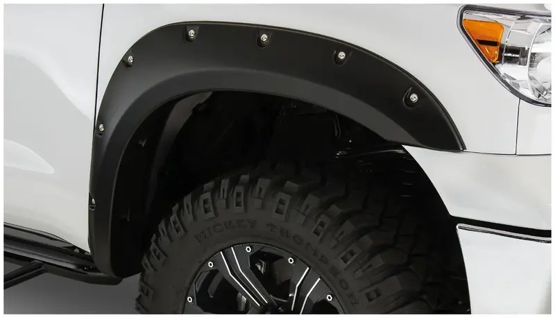 Bushwacker 30911-02 Black Pocket/Rivet Style Smooth Finish 4-Piece Fender Flare Set For 2007-2013 Toyota Tundra 2