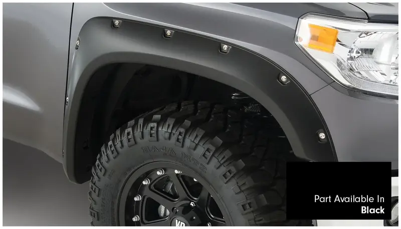 Bushwacker 30918-33 Pocket/Rivet Style Color Matched Black 4-Piece Fender Flare Set For 2016-2018 Toyota Tundra 2
