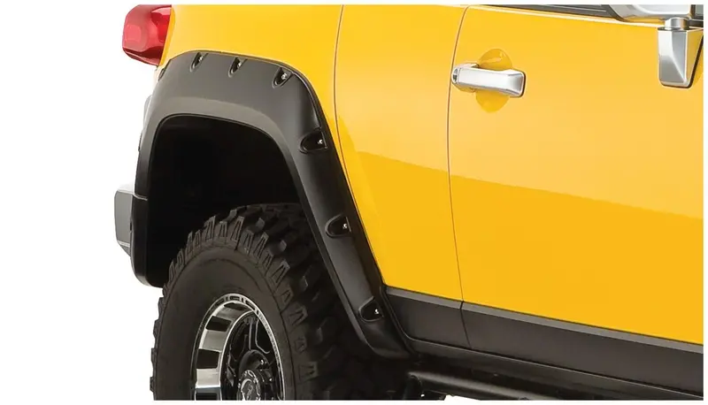 Bushwacker 31064-02 Black Pocket/Rivet Style Smooth Finish Rear Fender Flares For 2007-2014 Toyota Fj Cruiser 1