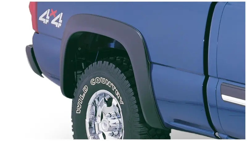 Bushwacker 40056-02 Black Extend-A-Fender Style Smooth Finish Rear Fender Flares For 2003-2006 Silverado 1500; 2007 Silverado 1500 Classic 78Ft And 96Ft Bed Only 1