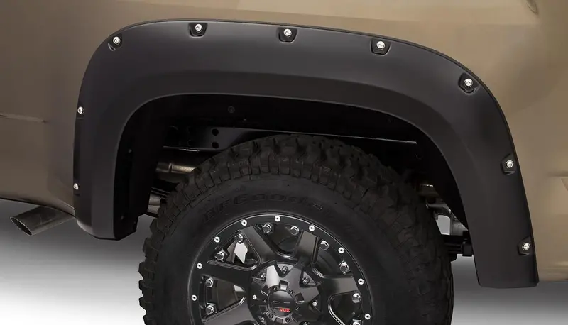 Bushwacker 40142-02 Black Pocket/Rivet Style Smooth Finish Rear Fender Flares For 2015-2020 Gmc Canyon W/61.2 In. Bed 1