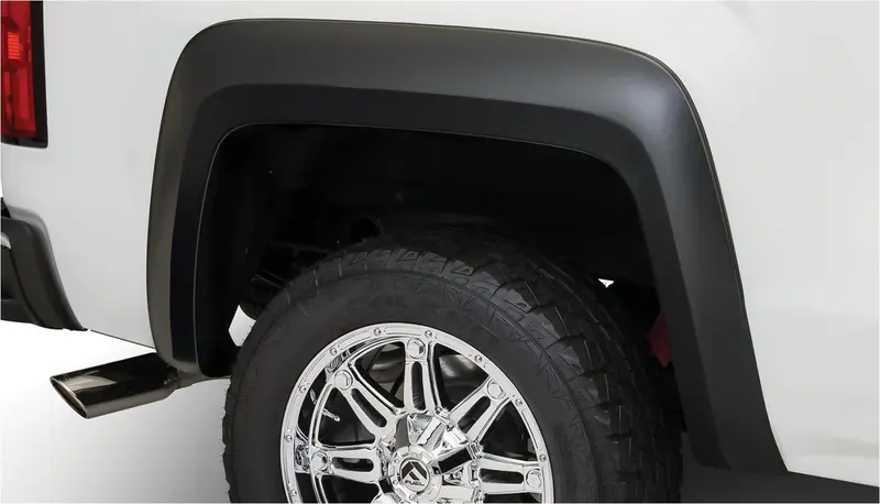 Bushwacker 40146-02 Black Extend-A-Fender Fender Flares Smooth Finish 2-Piece Rear For 2019-2026 Gmc Sierra 1500 1