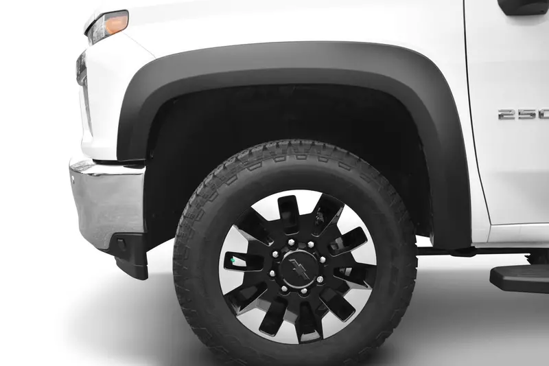 Bushwacker 40163-02 Black Extend-A-Fender Style Smooth Finish Front Fender Flares For 2020-2026 Chevrolet Silverado 2500/3500 1