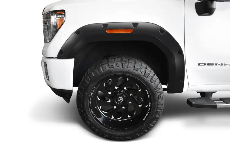Bushwacker 40171-02 Black Pocket/Rivet Style Smooth Finish Front Fender Flares For 2021-2022 Chevrolet Colorado 1